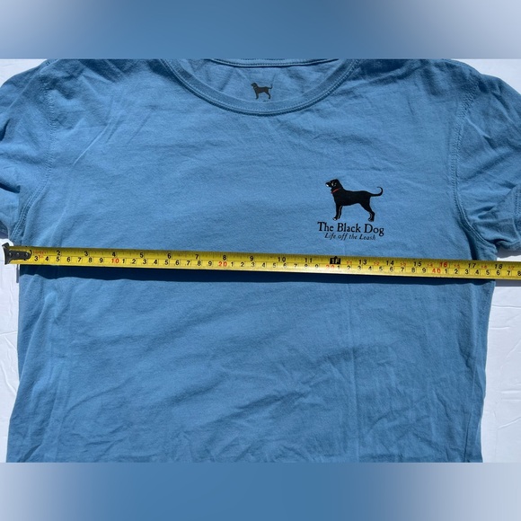 The Black Dog Martha's Vineyard Men's Small Blue Two Sided Graphic T-Shirt - Picture 6 of 6